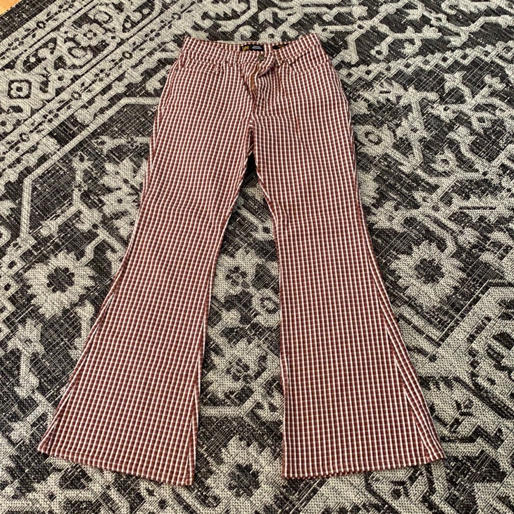 Lee Modern Vintage High Rise Flares - Brown Plaid